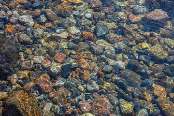 Colored Rocks Under Clear Water  6