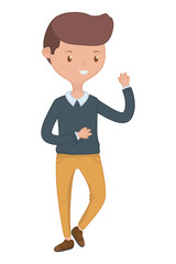 Isolated teenager boy cartoon design