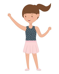Teenager girl cartoon design vector illustrator