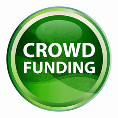 Crowd Funding Natural Green Round Button