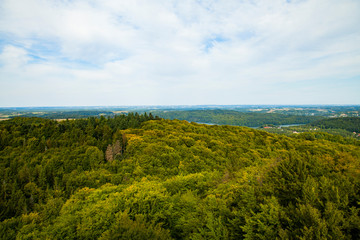Rezerwat Przyrody Wieżyca kaszubski park krajobrazowy kaszuby widok las ostrzycki jezioro ostrzyckie  dolina pagórki © Dariusz