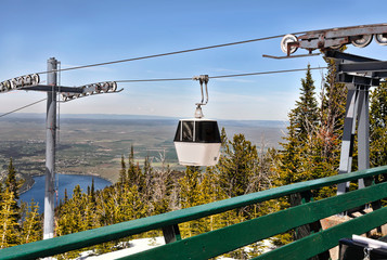 tram ride to eight thousand feet snow level for adventure