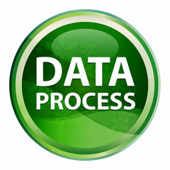 Data Process Natural Green Round Button
