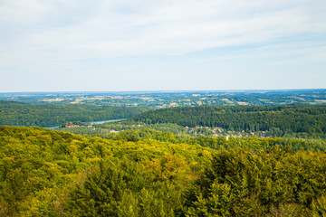Rezerwat Przyrody Wieżyca kaszubski park krajobrazowy kaszuby widok las ostrzycki jezioro ostrzyckie  dolina pagórki © Dariusz