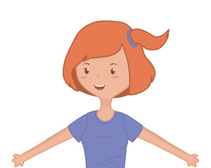 Teenager girl cartoon design vector illustrator