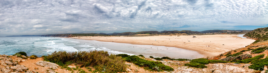 Praia de Bordeira at the Atlantic Ocean at the Algarve, Portugal.