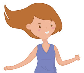 Teenager girl cartoon design vector illustrator