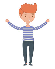Isolated teenager boy cartoon design