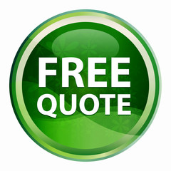 Free Quote Natural Green Round Button