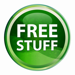 Free Stuff Natural Green Round Button