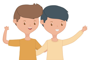 Teenage boys friends design vector illustrator