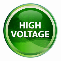 High Voltage Natural Green Round Button