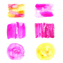 Set of watercolour banners backgrounds