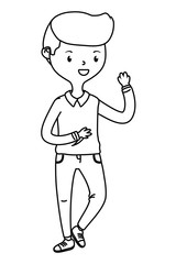 Teenager boy cartoon design vector illustrator