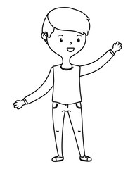 Teenager boy cartoon design vector illustrator