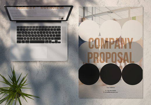 Project Proposal Layout with Circle Background