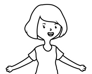 Teenager girl cartoon design vector illustrator