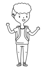 Teenager boy cartoon design vector illustrator