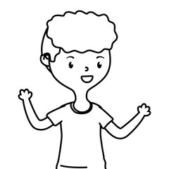 Teenager boy cartoon design vector illustrator