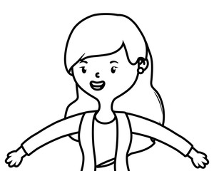 Teenager girl cartoon design vector illustrator