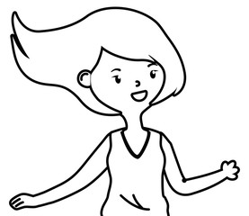 Teenager girl cartoon design vector illustrator