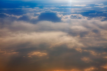Fototapeta premium atmospheric aerial view with clouds 