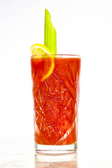 Bloody Mary, classic cocktails with vodka and tomato juice. © milanchikov