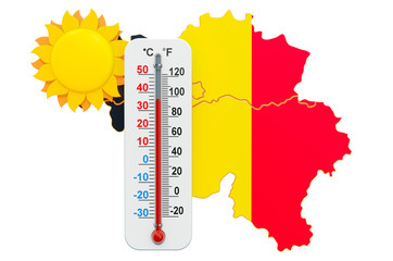 Heat in Belgium concept. 3D rendering