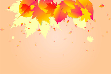 Fototapeta na wymiar Autumn pink background. Cute abstract beauty background illustration