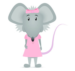 stylish vector mouse isolated on white background