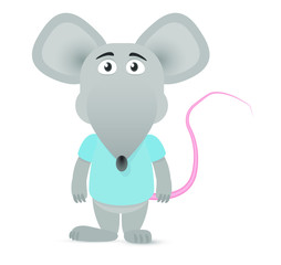 stylish vector mouse isolated on white background
