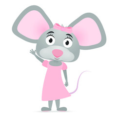 stylish vector mouse isolated on white background