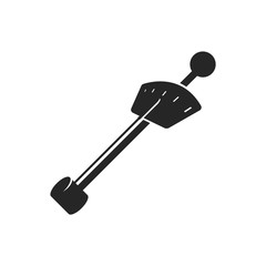 Torque wrench icon in black and white. Vector illustration.