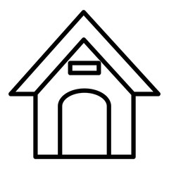 wooden house pet isolated icon