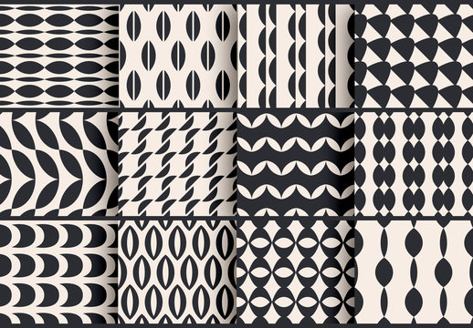 Black and White Patterns Set