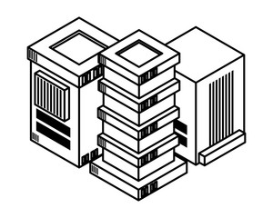 database servers and computing technology in black and white