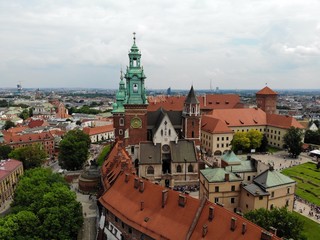 Obraz premium Krakow,Poland. The Wawel Castle. Photo from above by DJI. Amazing view