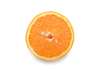 Fresh orange isolated on white background