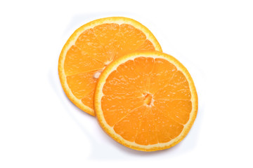 Fresh orange isolated on white background