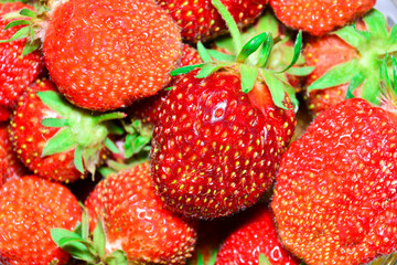 Fresh strawberry background. Strawberry texture