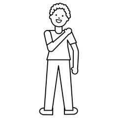 happy young man avatar character