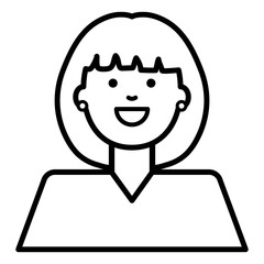 happy young woman avatar character