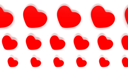 Red hearts