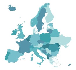 Map of Europe - obrazy, fototapety, plakaty