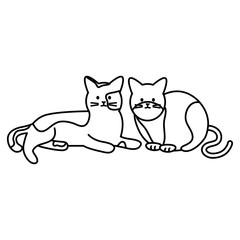 cute cats mascots adorables characters