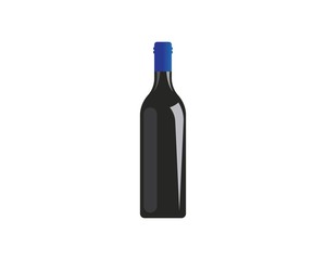 wine bottle logo icon vector illustration design