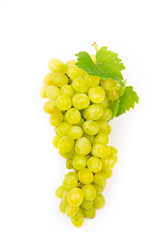green grapes on white background