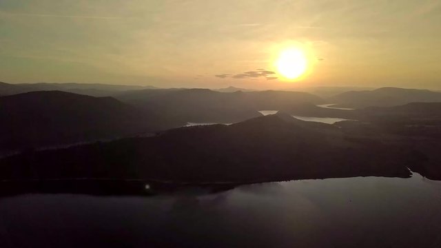 Sunset over Tsonevo Dam, Bulgaria