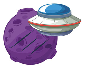 space exploration and planets cartoon