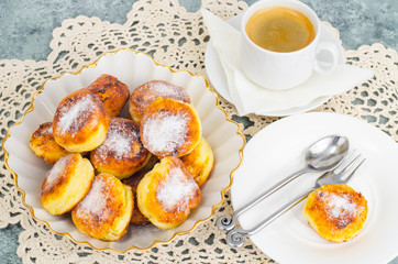 Sweet delicious curd buns. Photo